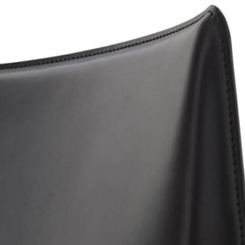 Modern Simple Side Chair Faux Leather Armless Dining Chair for Bedroom