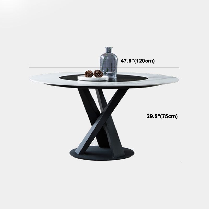 Modern Style Sintered Stone Dining Round Table Set 1/4/5/7/9 Pieces Dining Set