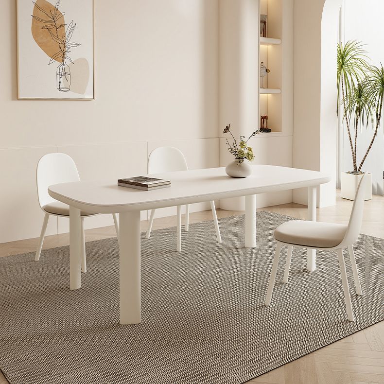 Modern Dining Set 1/3/5 Pcs Sintered Stone Dining Table with Upholstered Chairs