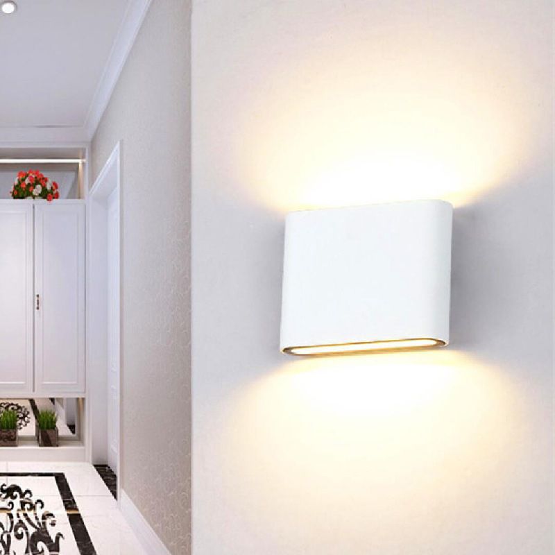 Minimalist LED Up and Down light Frame Wall Light Metal Rectangle Wall Light for Living Room