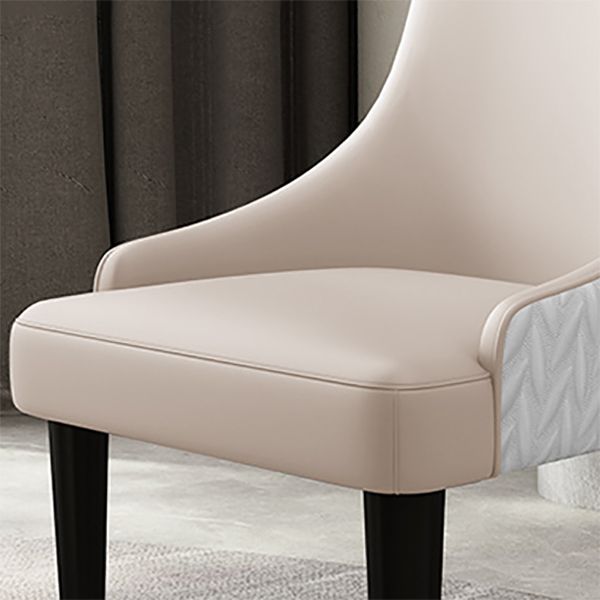 Contemporary Style Chairs Arm Dining Chairs with Wood Legs for Kitchen