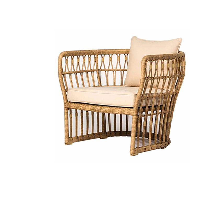 Arc Shape Outdoor Sofa Tropical Shape Willow Vine Seating in Wood