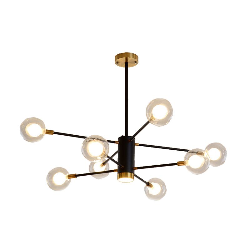 Multi Light Spherical Branch Hanging Lights Modern Style Glass Hanging Lighting for Study