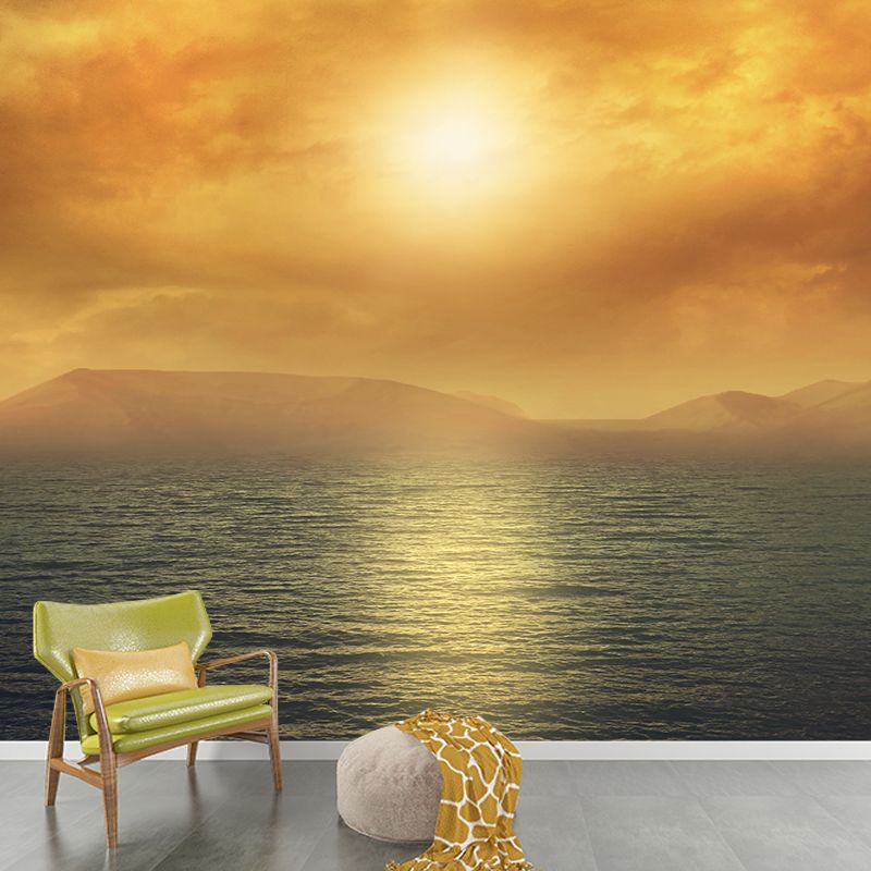 Illustration Wall Mural Wallpaper Mountain Sitting Room Wall Mural