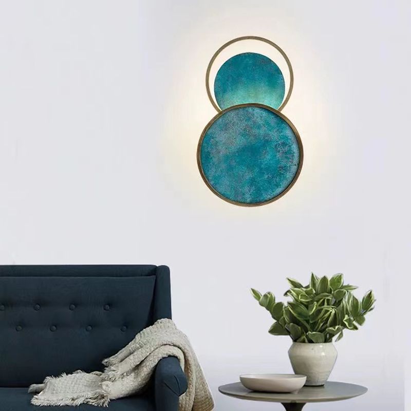 Modern Style Wall Lamp 1-Light LED Wall Mount Lamp with Glass Shade for Bedroom