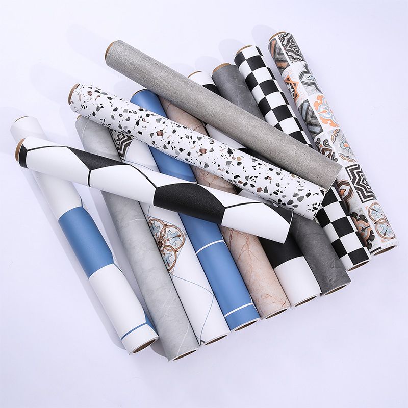 Modern PVC Flooring Peel and Stick Porcelain Tile Look Vinyl Plank Flooring