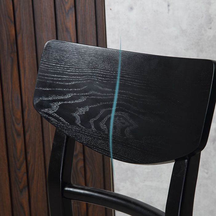 Industrial Ash Open Side Chair Matte Finish Upholstered Dining Chair with Black Legs
