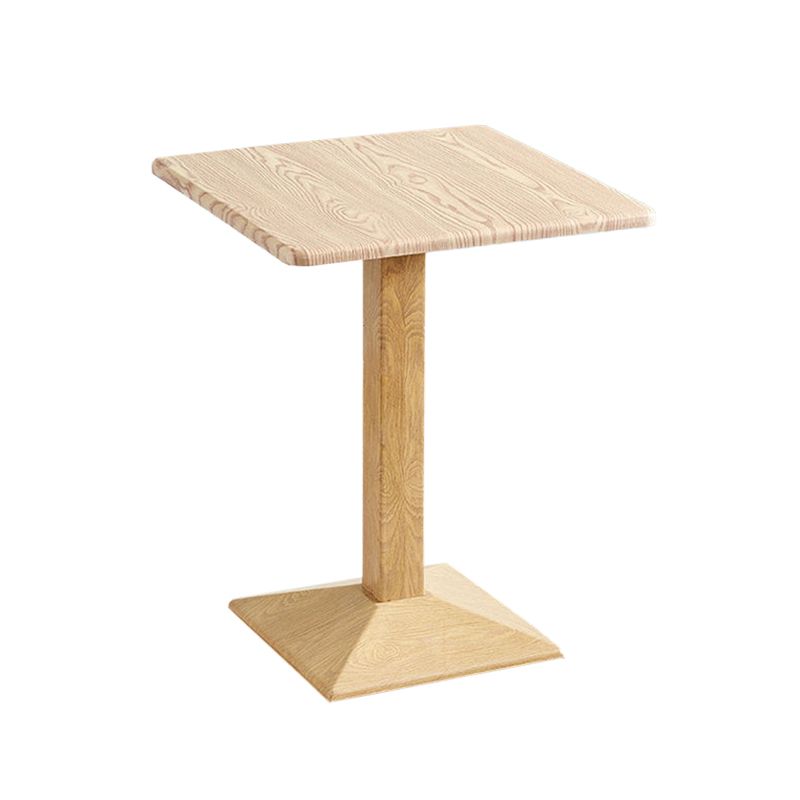 Contemporary Round and Wooden Square Dining Table for 2 People
