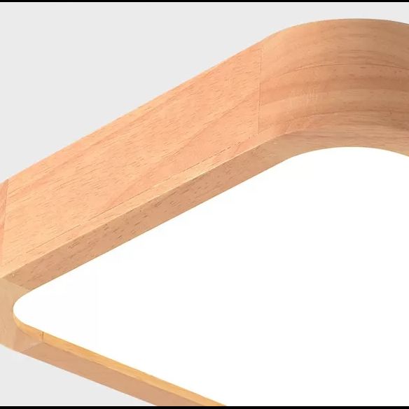 Vierkant plafondmontage lichtarmatuur Eenvoudige houten houten inbouw plafondkroonluchter