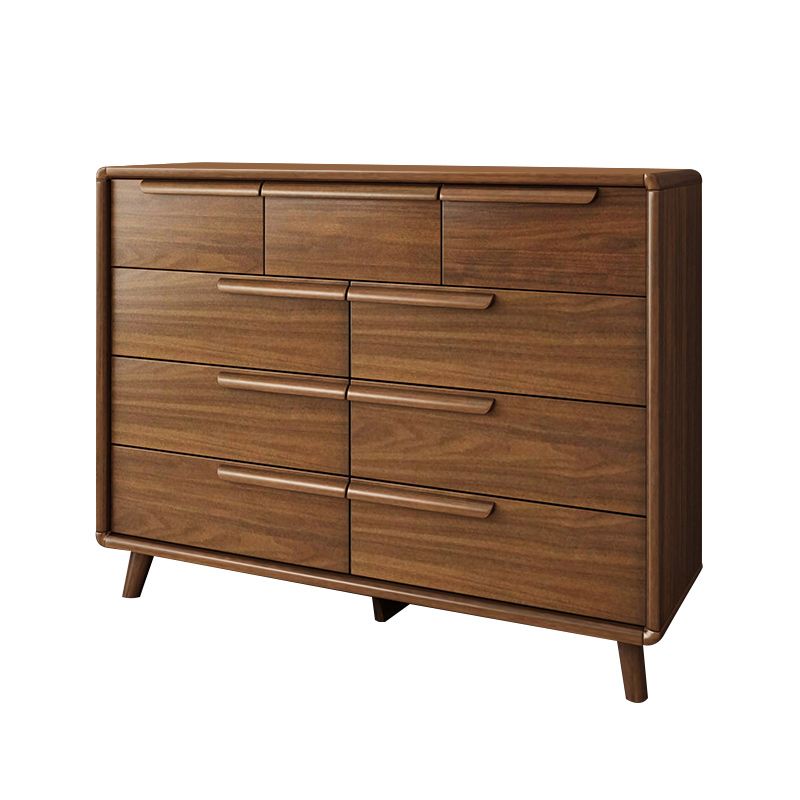 Mid-Century Modern Accent Chest with Rubberwood Legs Rectangle Chest