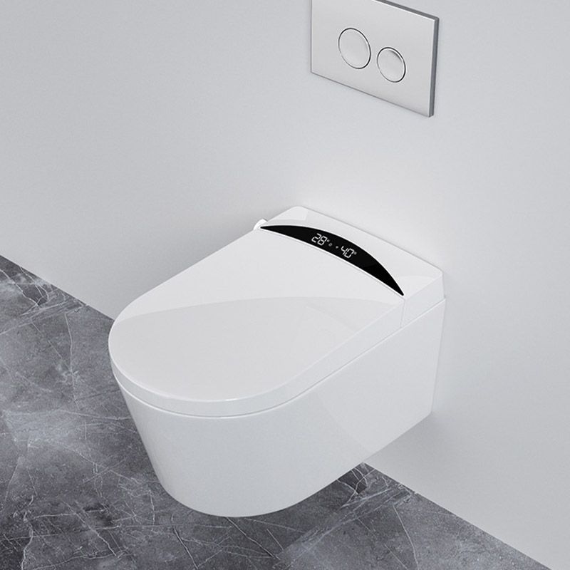 Contemporary 1-Piece Toilet Bowl In-Wall Urine Toilet with Slow Close Seat for Washroom