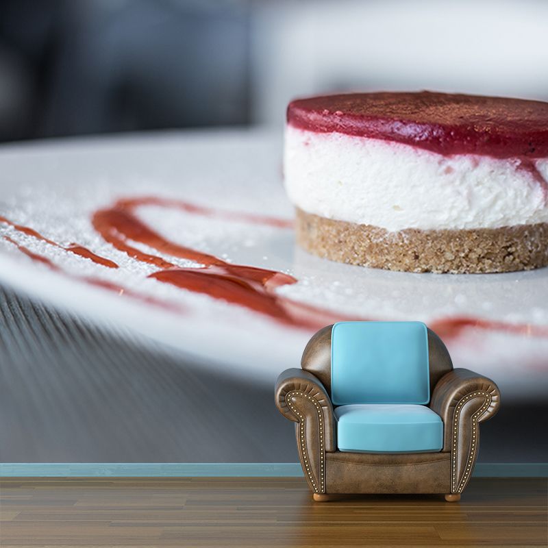 Dessert Mural Environment Friendly Contemporary Dessert Shop Wall Covering