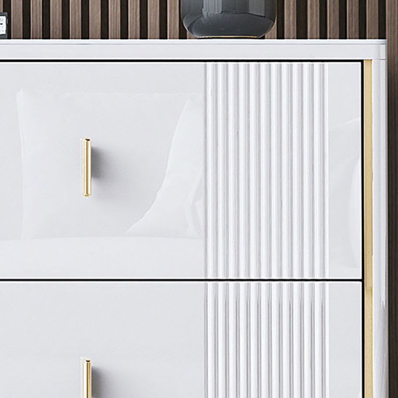 Classic Glam Double Dresser Stone Horizontal Storage Chest with Drawers for Bedroom