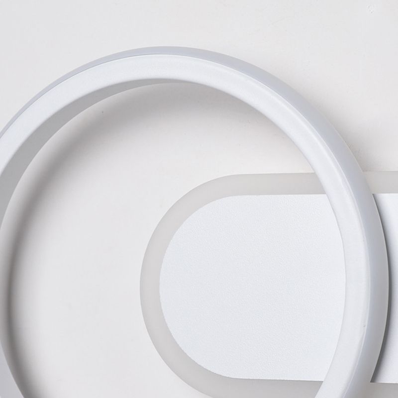 Single White Modernism Wall Mounted Sconce LED Statement Wall Light