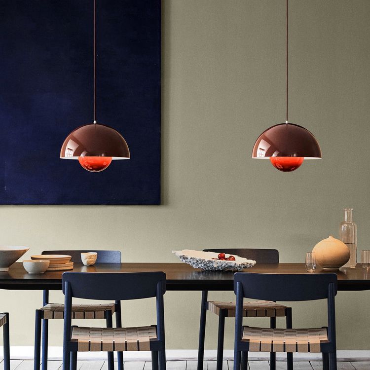 Round Shape Metal Hanging Light Nordic Macarons 1-Light Hanging Light Fixtures