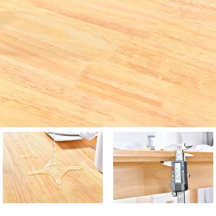 Contemporary Solid Wood Standard Dining Set Rectangle Kitchen Dining Set with 4 Legs Table