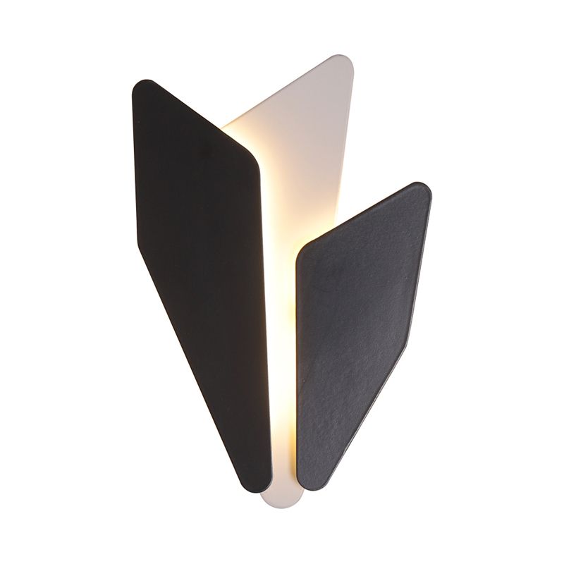 Splicing Bedside Wall Light Sconce Metal LED Contemporary Wall Mount Lamp Fixture in Black, Warm/White Light
