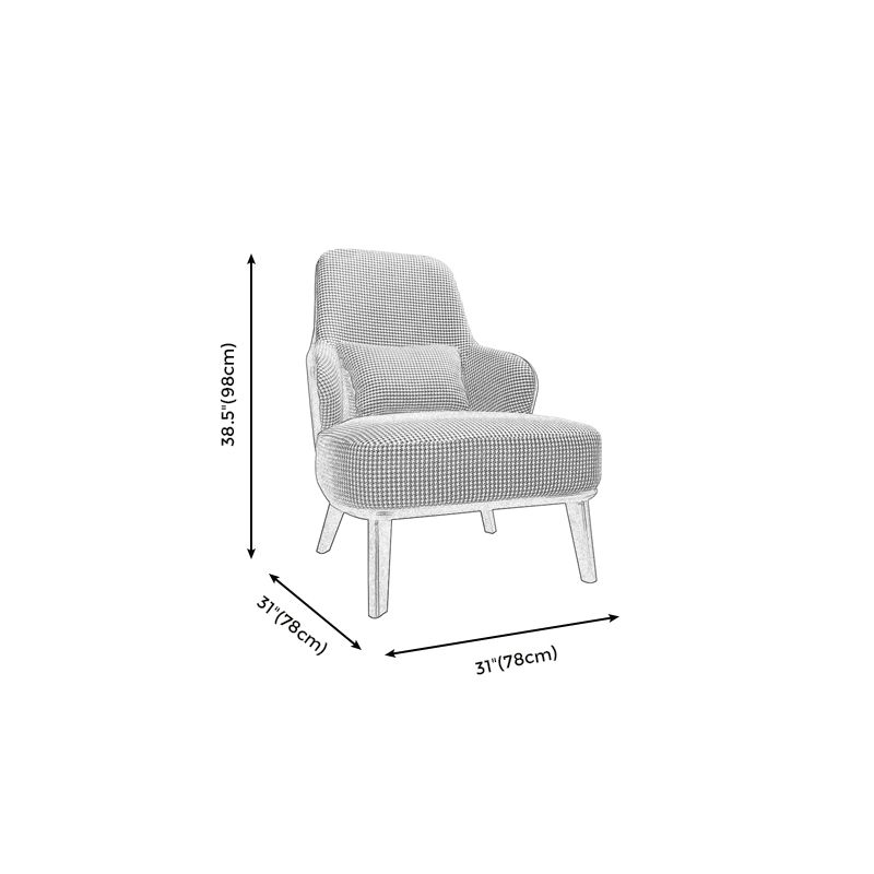 30.71" Wide Solid Wood Frame Wingback Chair with Basic Four Leg for Living Room