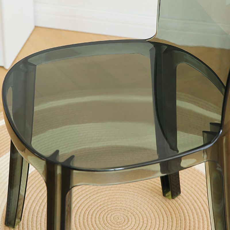 Modern Plastic Side Chair Modern Low Back Armless Chair for Dining Room