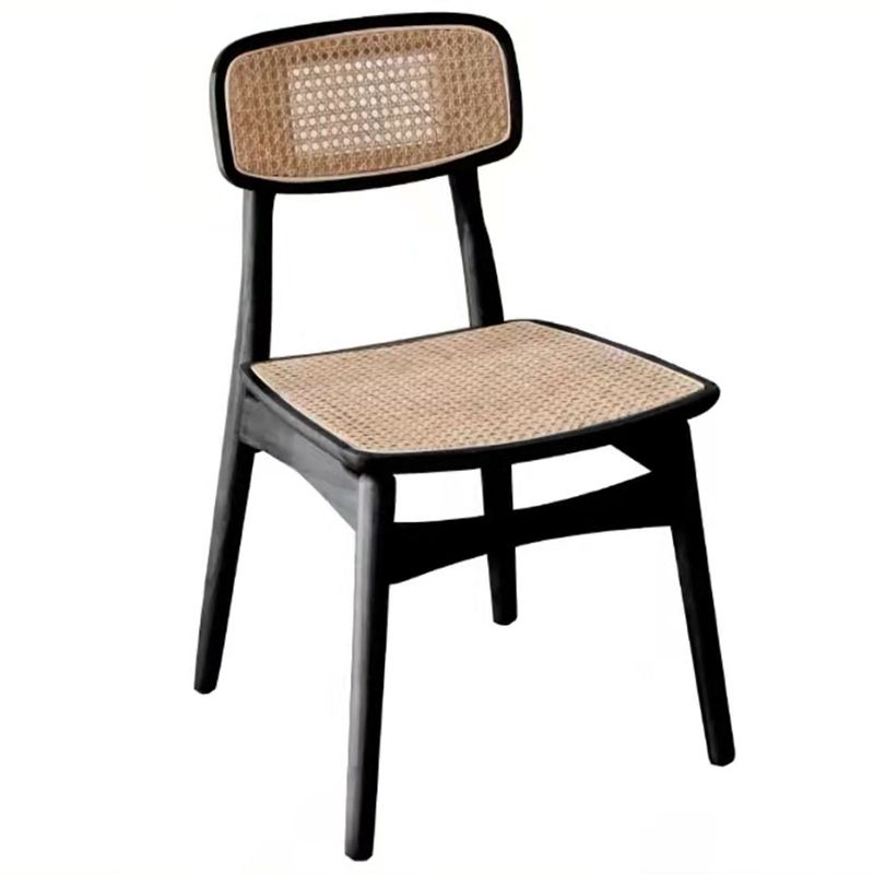 Minimalist Wood Side Dining Chairs Open Back Side Chairs for Home