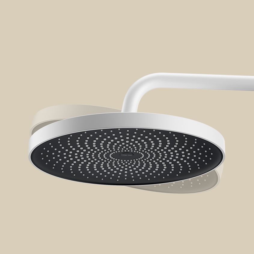 Shower System Round Adjustable Spray Pattern Massage Jet Handheld Shower Head Shower Trim