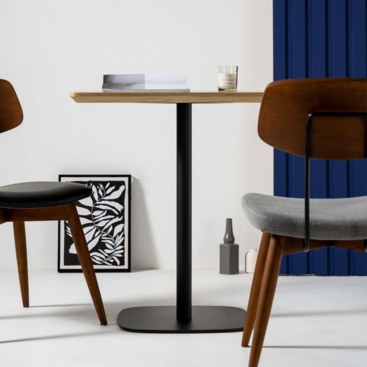 Industriële vierkante eettafel voetstuk eettafel voor thuiskeukendiner