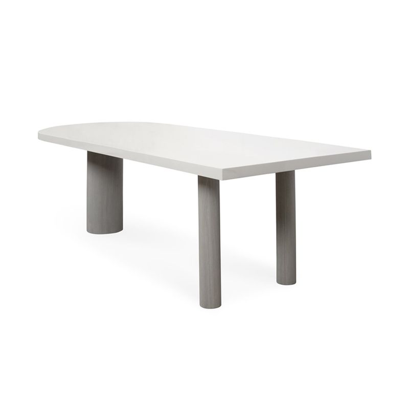 Free Form Solid Wood Dining Table Simplicity 3 Legs Table for Dining Room
