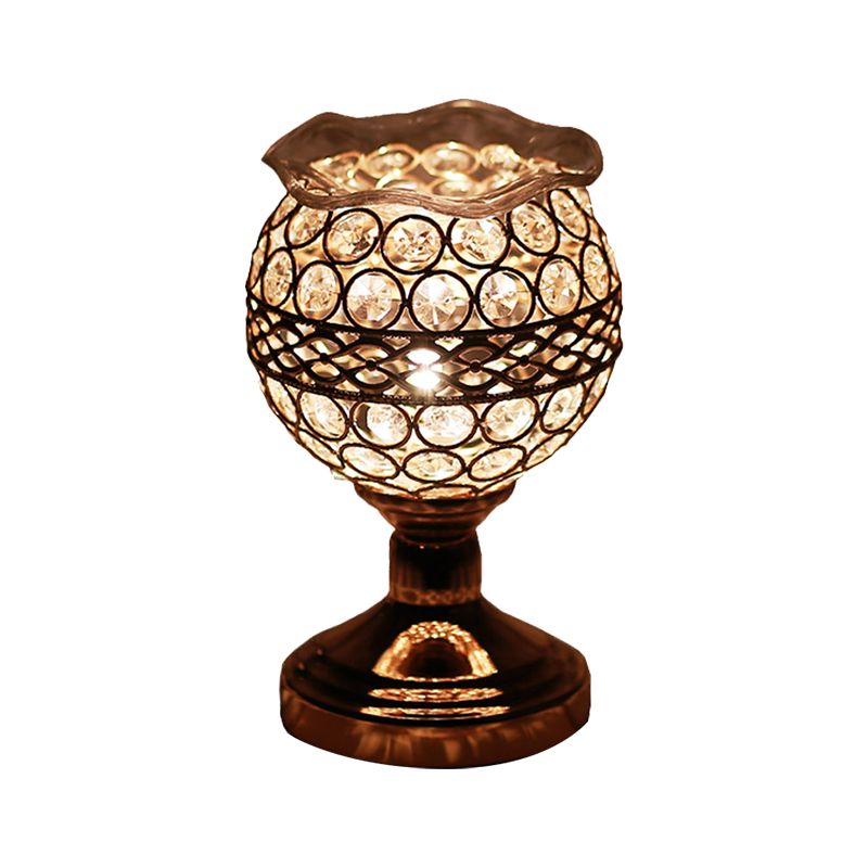 Cilinder/ronde/vierkante nachtlampje modernisme kristal ingelegde enkele lamp goud nachtkastje lamp
