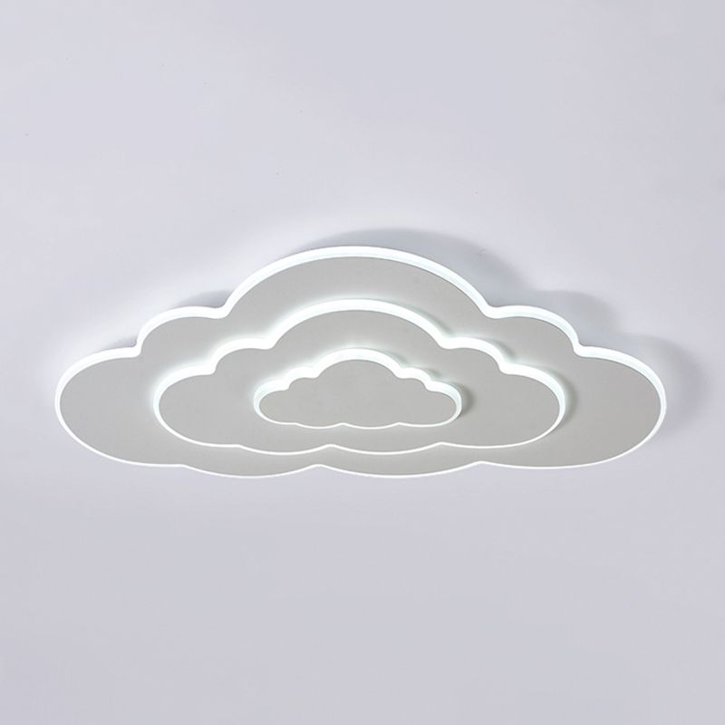Modern Cloud Shape Ceiling Mount Light Fixture 3 Lights Ceiling Mounted Light