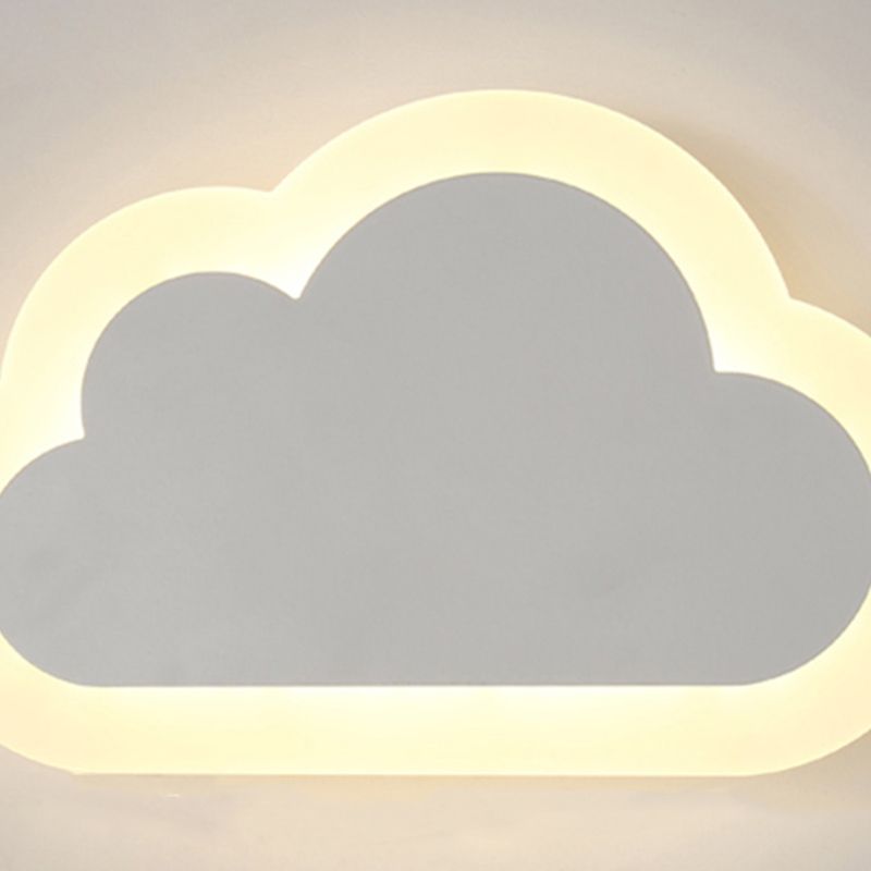 1-Light Wall Lighting Fixtures Modern Style Metal Wall Mounted Lights in White