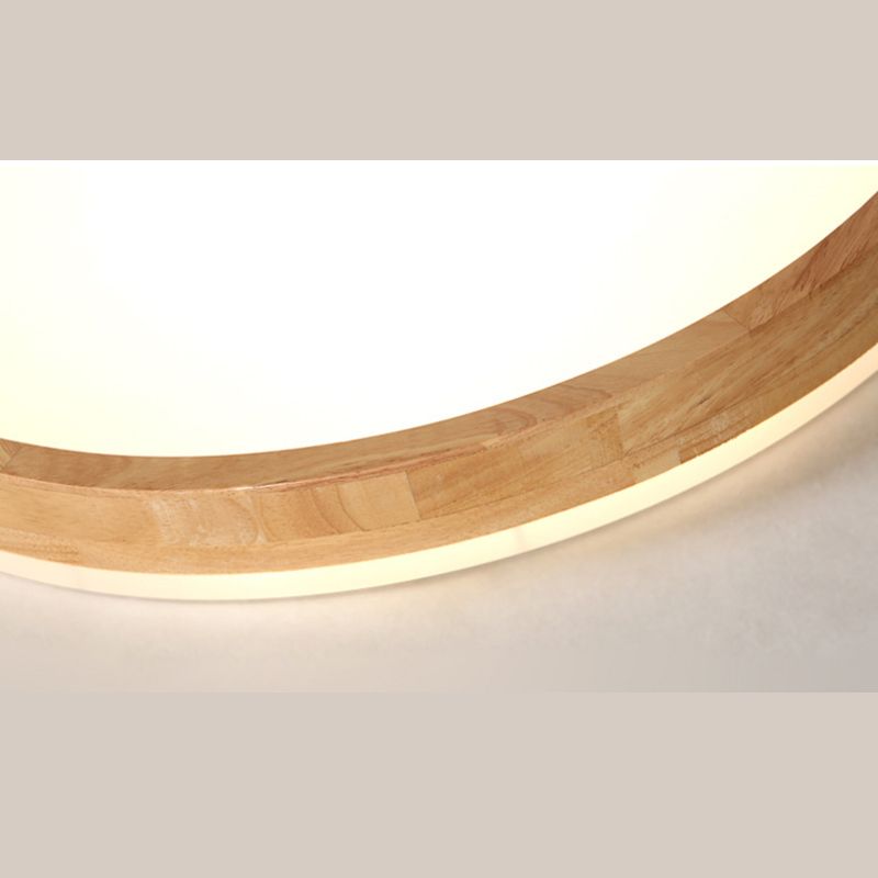 Lámpara de techo de madera moderna con montaje empotrado