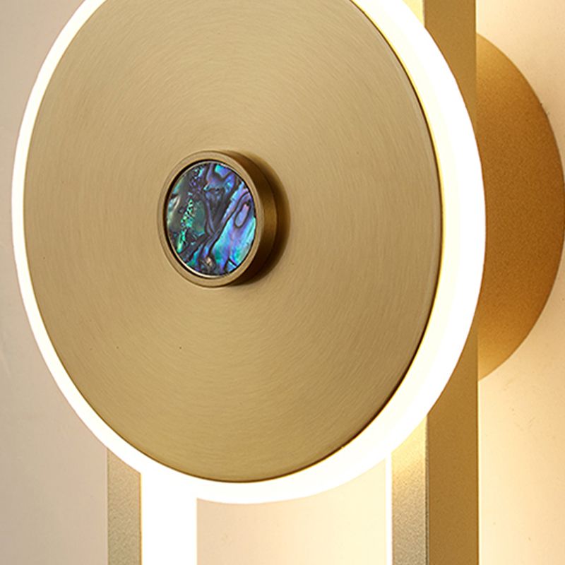 Modern Aluminum Wall Light Oval Shape LED Wall Sconce for Living Room Bedroom
