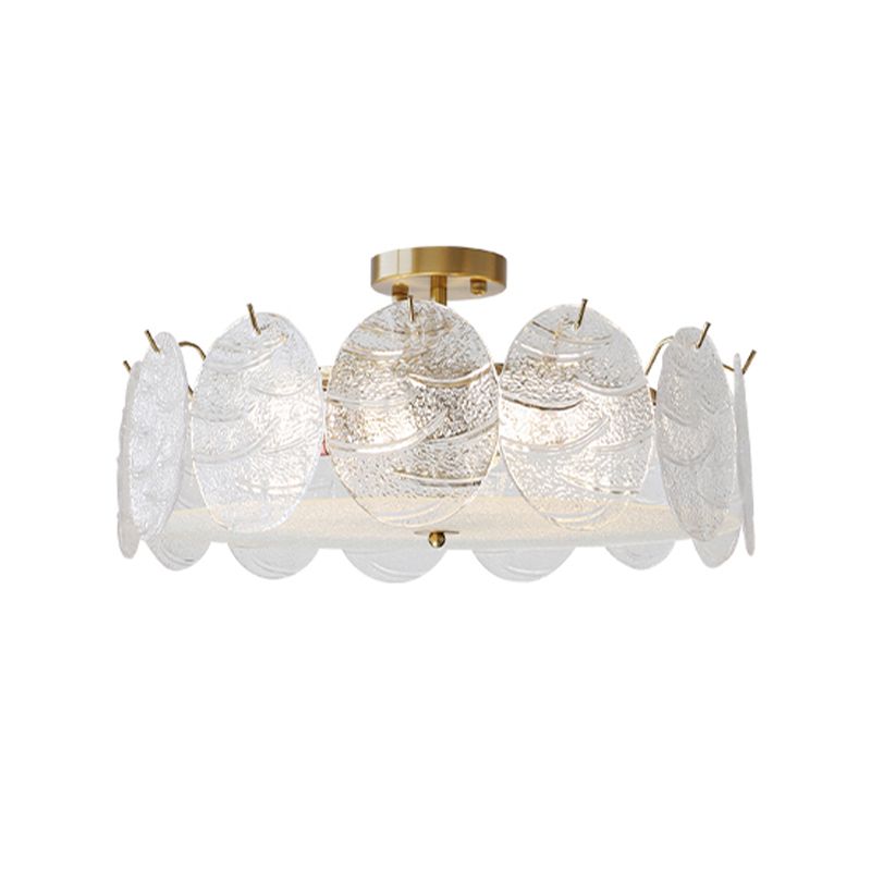 Nordic Ceiling Lamp Simple Glass Shade Flush Mount Light Fixture