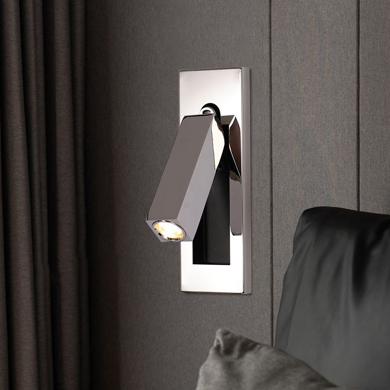 1-Light Rectangle Wall Mount Light Modern Style Metal Wall Sconce Lights