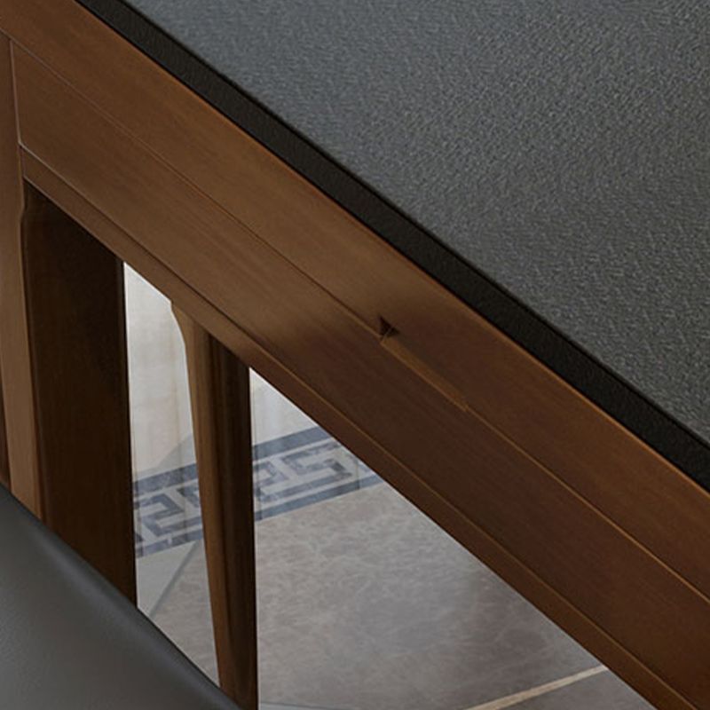 Modern Stone Scalable Dining Table Rubber Base for Dining Room