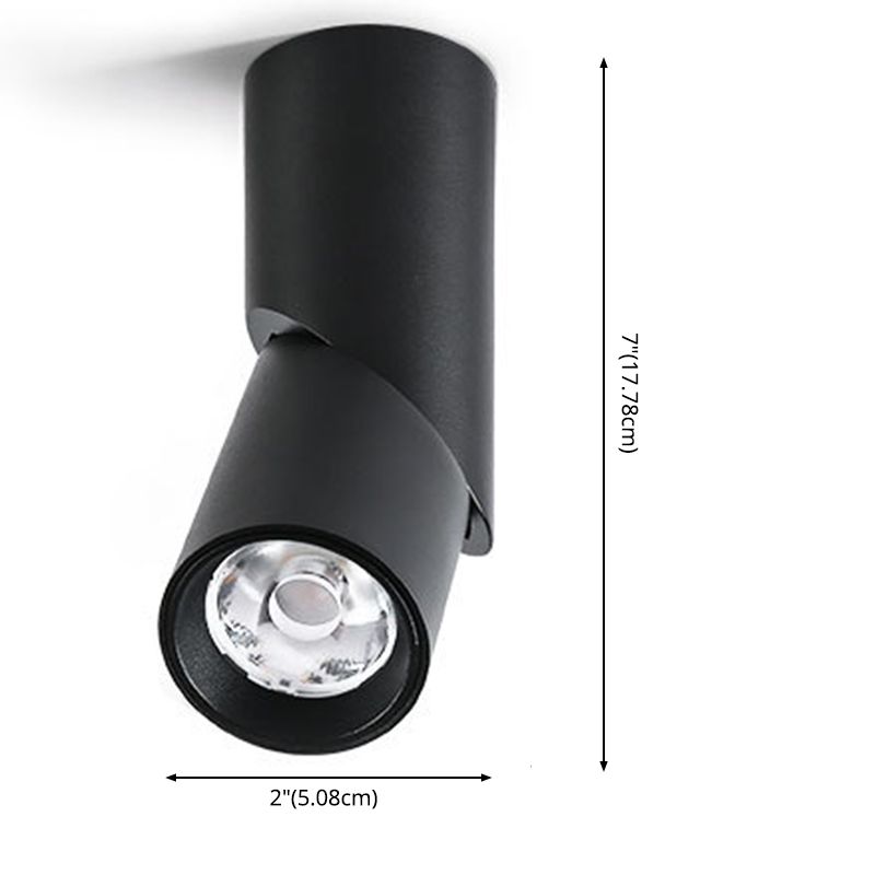 Spot encastré tubulaire en aluminium nordique pour salon, plafonnier LED