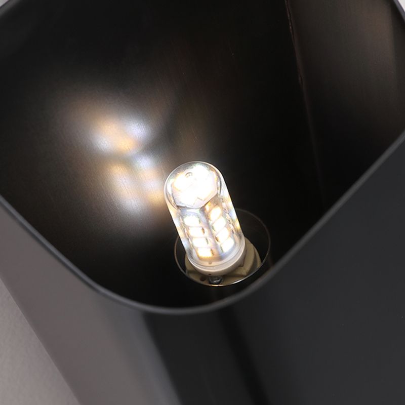 Modernism Wall Sconce Black Sconce Lighting with Copper for Hallway