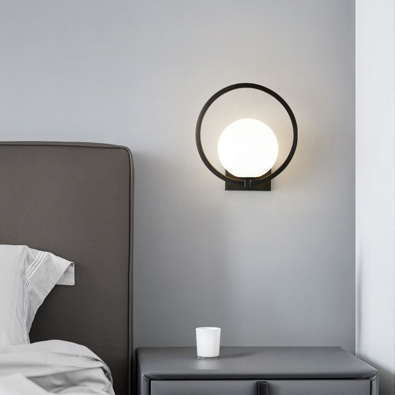 Industrial Wall Light Simple Glass Shade Wall Light Sconce for Living Room