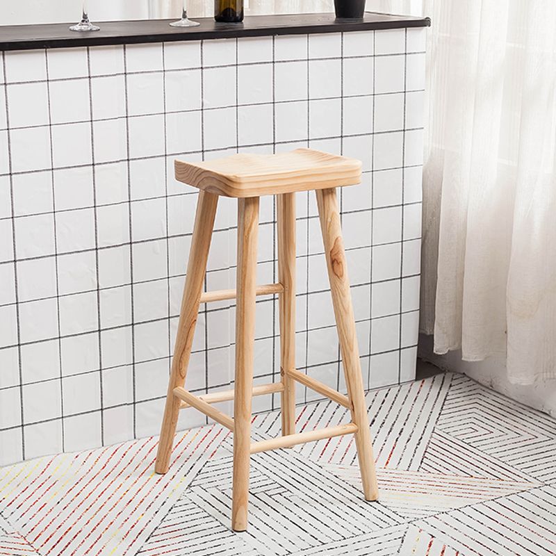 Modern Rectangle Pub Table Set 1/2/3 Pieces Wooden Counter Table with Backless Stools