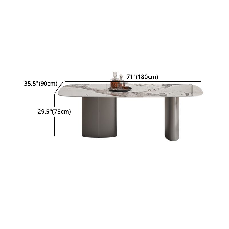 Modern Sintered Stone Top Dining Set Rectangle 1/4/5/6 Pieces Dining Table with Chairs