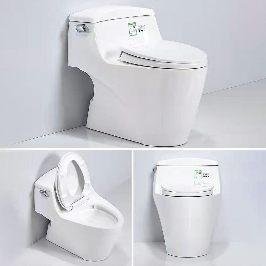 Traditional Ceramic Toilet Bowl One Piece Flush Toilet with Toilet Seat