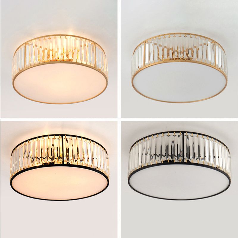 Modern Home Decor 5 Head E27 Flush Crystal Ceiling Lights for Sitting Room
