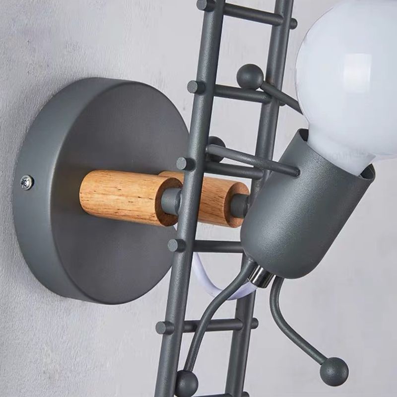 Metal Unique Shape Wall Light Kid Style 1 Light Wall Light Sconce