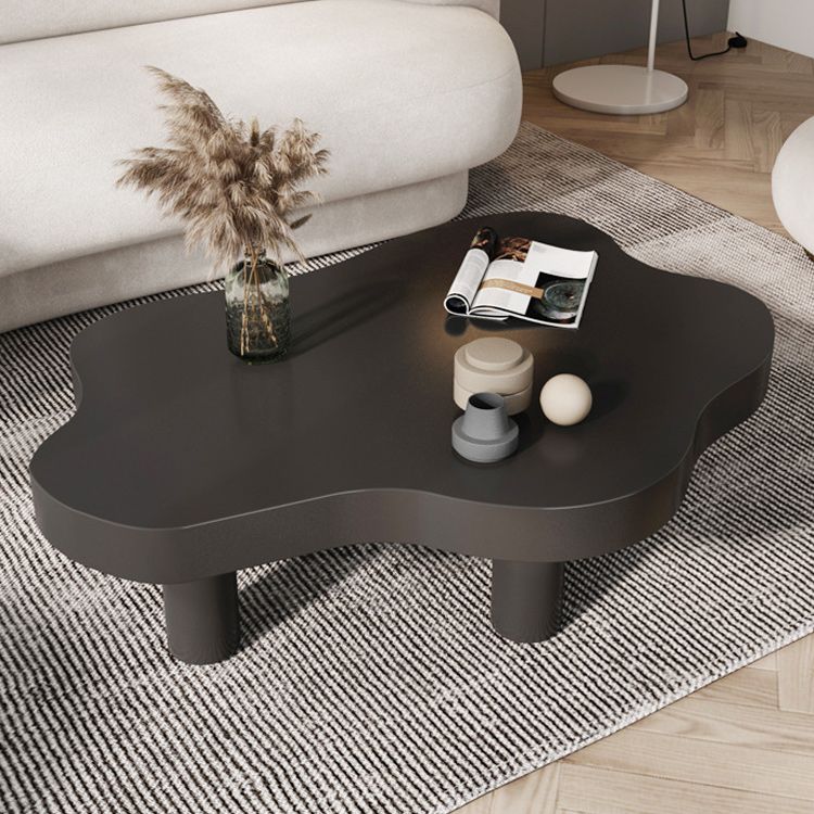 Free Form Solid Wood Coffee Table Set with 3 Legs Cocktail Table