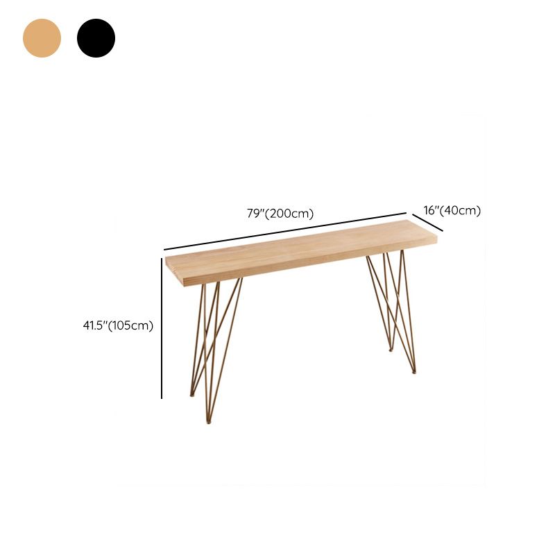 Modern Bar-height Table Solid Wood Top Bistro Pub Table with Four Legs