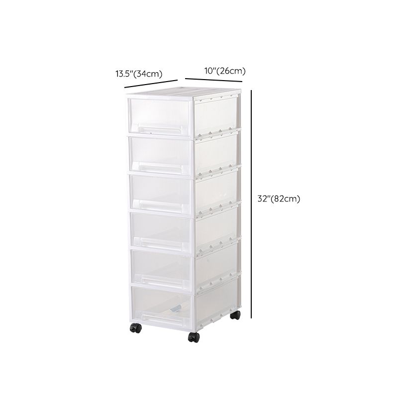 Modern Vertical Filing Cabinet Plastic Transparent Drawers File Cabinet