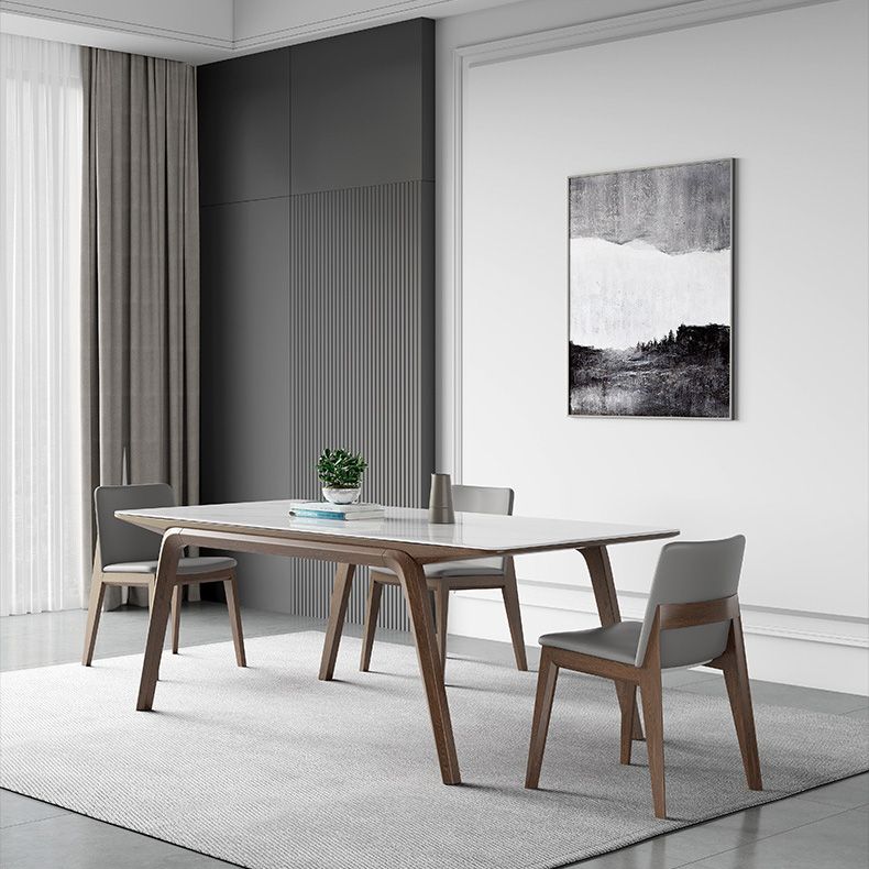 Medieval Modern Stone Dining Table Rectangle Table for Dining Room