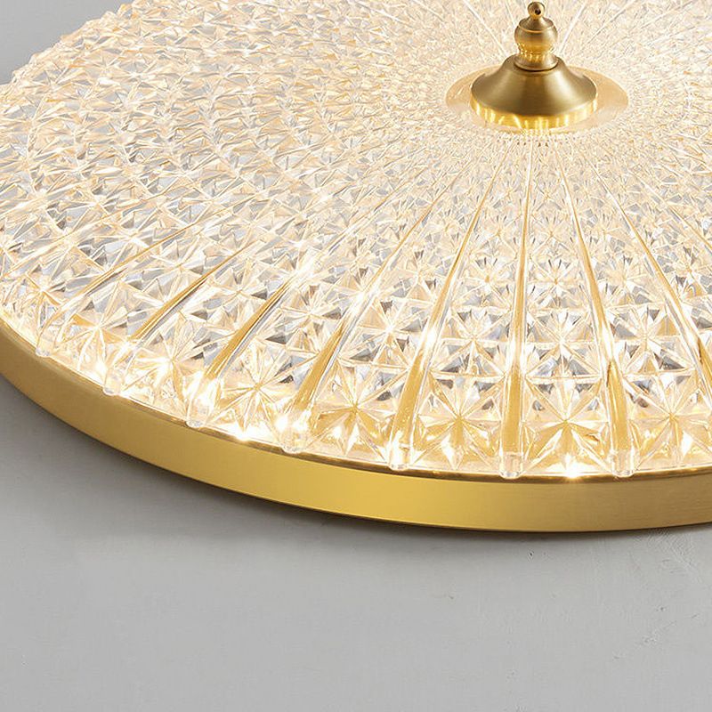 Contemporary Golden/Black Single Flush Mount Lighting LED Acrylic Ceiling Light
