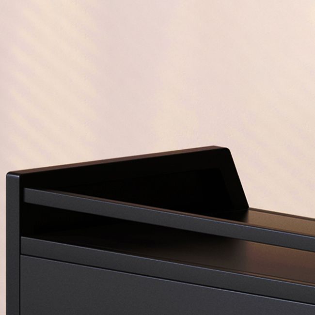 Modern Style Bookshelf Metal Closed Back Bookcase with Door for Home Office