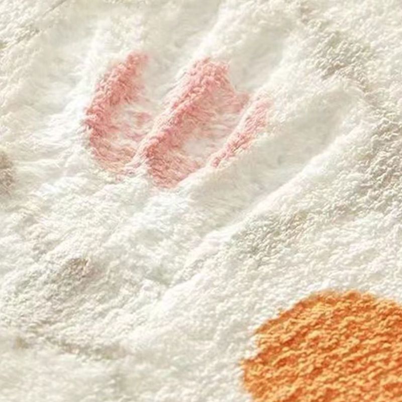 Abstract Pattern Modern Rug Polyester Dark Gray Rug Washable Rug for Living Room